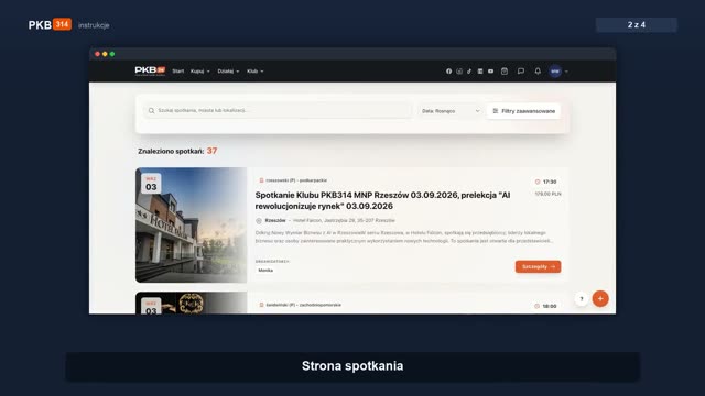 Jak zapisać się na spotkanie klubowe